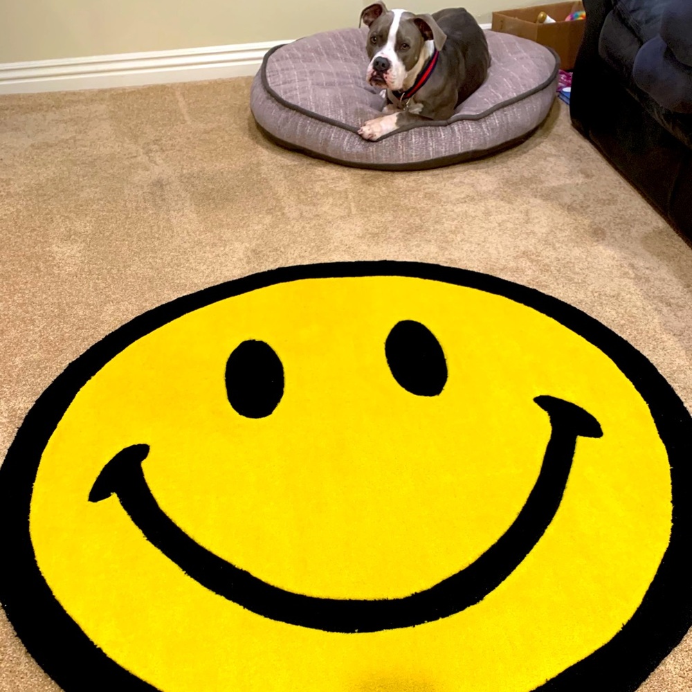Chinatown Market 4’ Yellow Smiley Rug